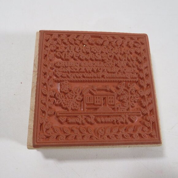 Rubber Stamps Wood Mounted (Sampler "Happiness is Home" & Alphabet) - Picture 2 of 6